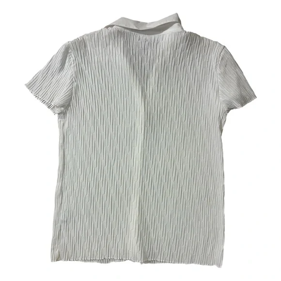 Dressbarn White Textured Blouse - Picture 2 of 6